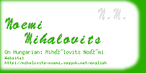 noemi mihalovits business card